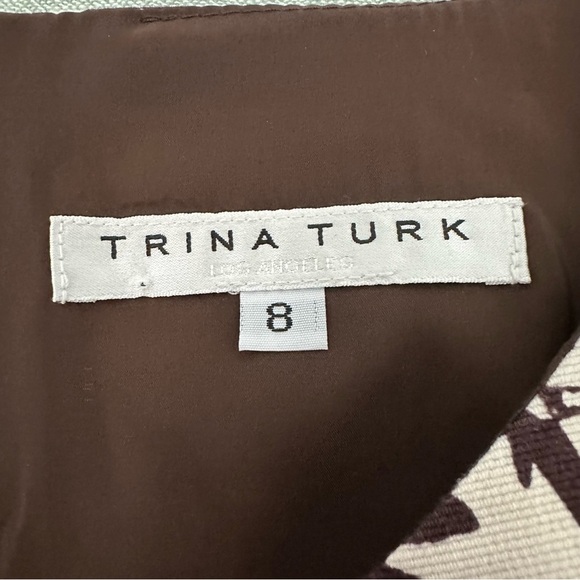 Trina Turk Women’s Tropical Print Ruffle-Hem 100% Cotton Dress Size 8 - Picture 5 of 8